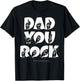 ASL American Sign Language Dad You Rock Guitar T-Shirt - T-Shirt | Black