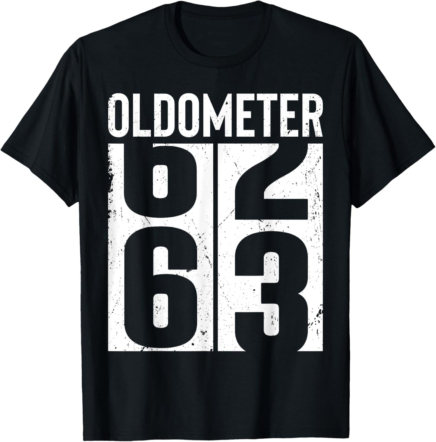 Funny 63 Years Old 63rd Birthday Odometer Oldometer Gift Men T-Shirt - T-Shirt | Black
