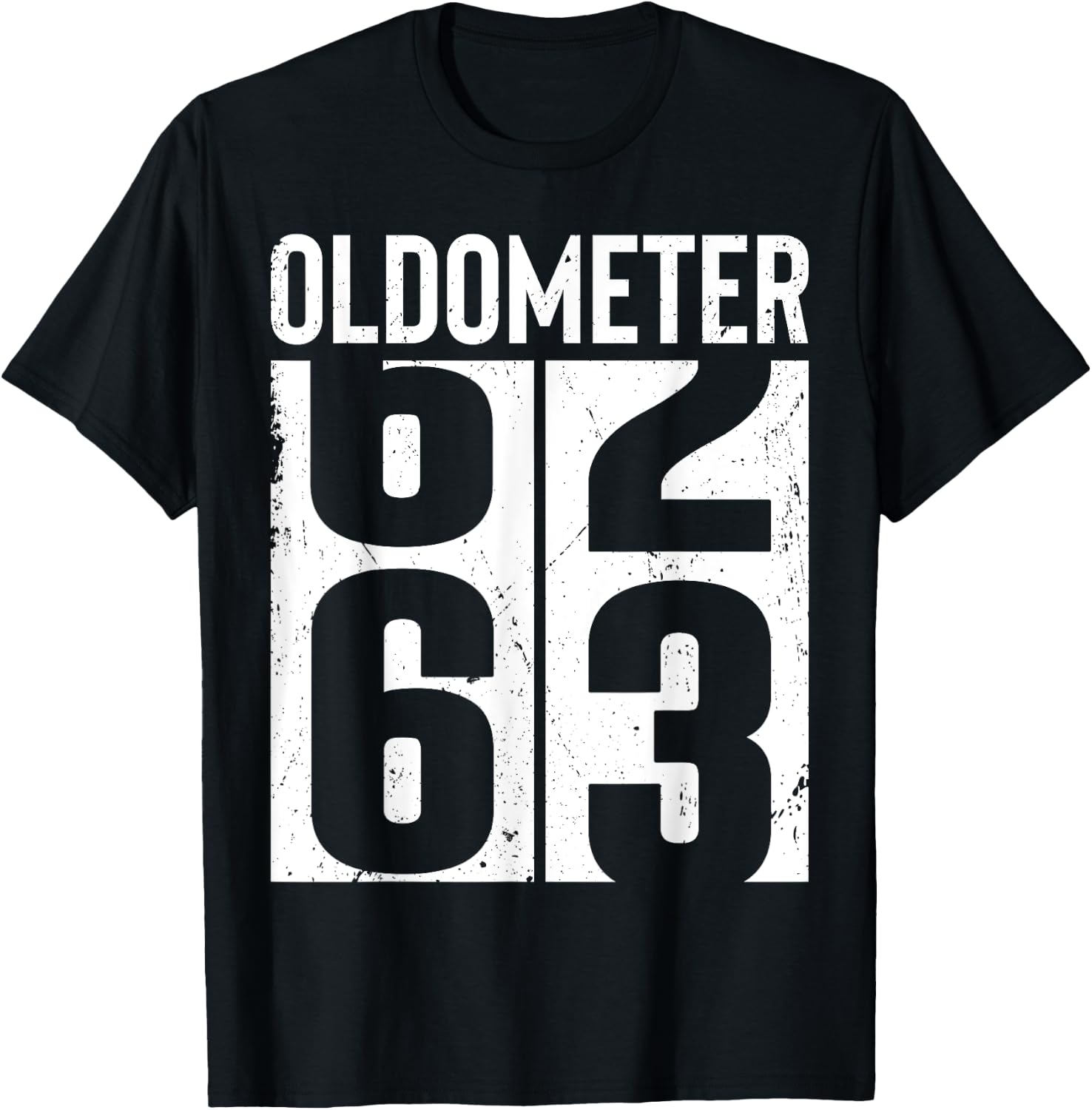 Funny 63 Years Old 63rd Birthday Odometer Oldometer Gift Men T-Shirt - T-Shirt | Black