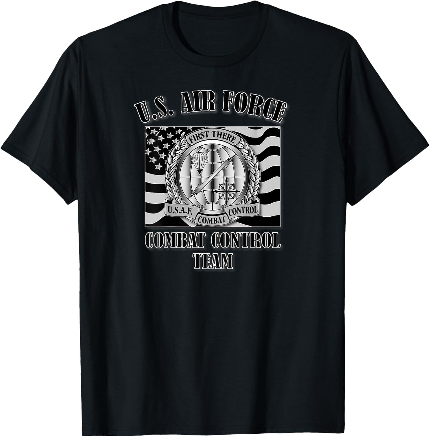 U.S. Air Force Combat Control Team (Back Design) T-Shirt - T-Shirt | Black