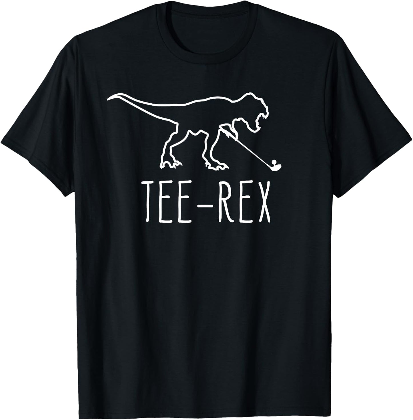 REX Funny Golf Player Golfer Joke Golfing T-Rex Dinosaur T-Shirt - T-Shirt | Black