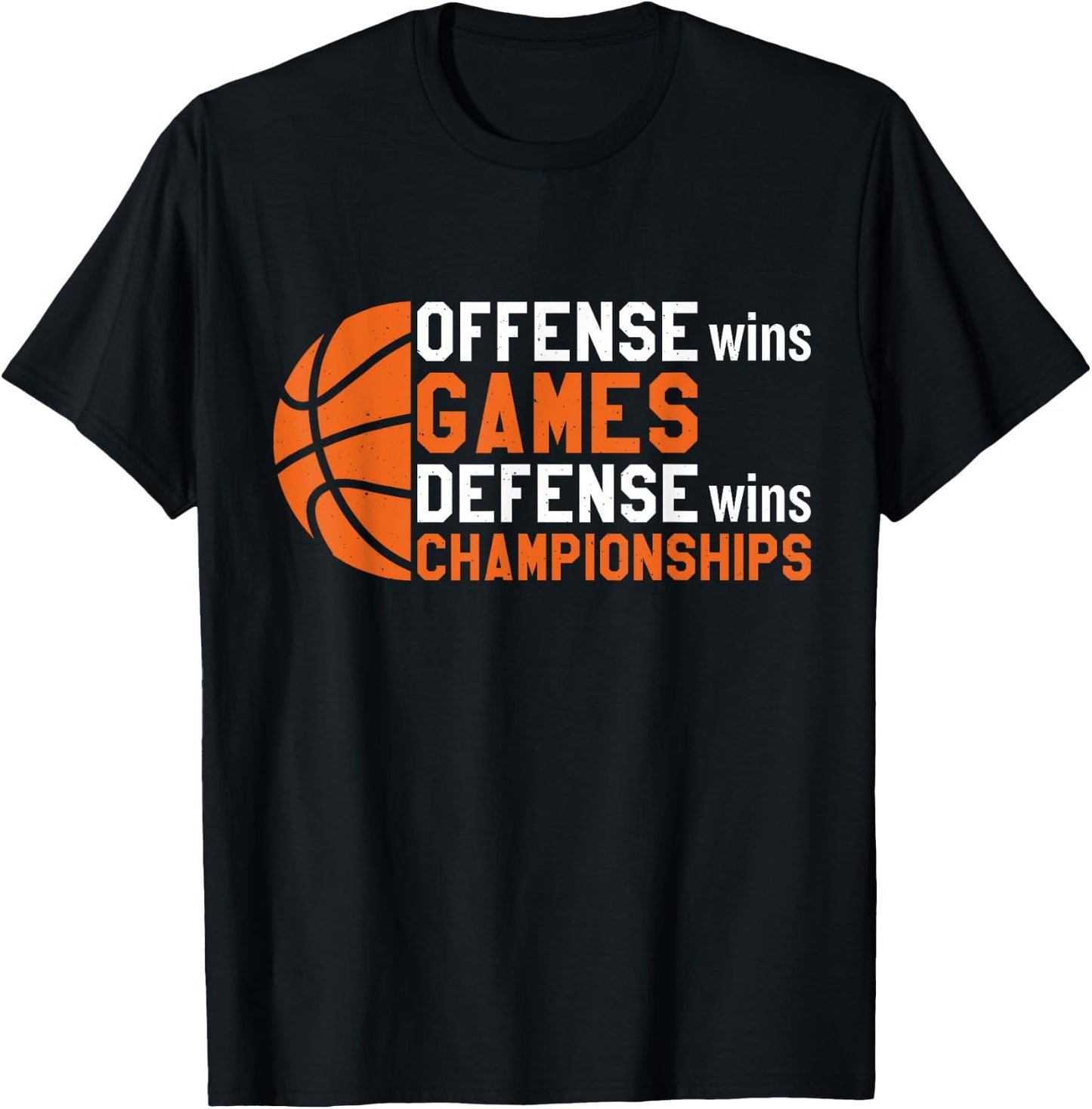 Offense Wins Games Defense Wins Championships T-Shirt - T-Shirt | Black