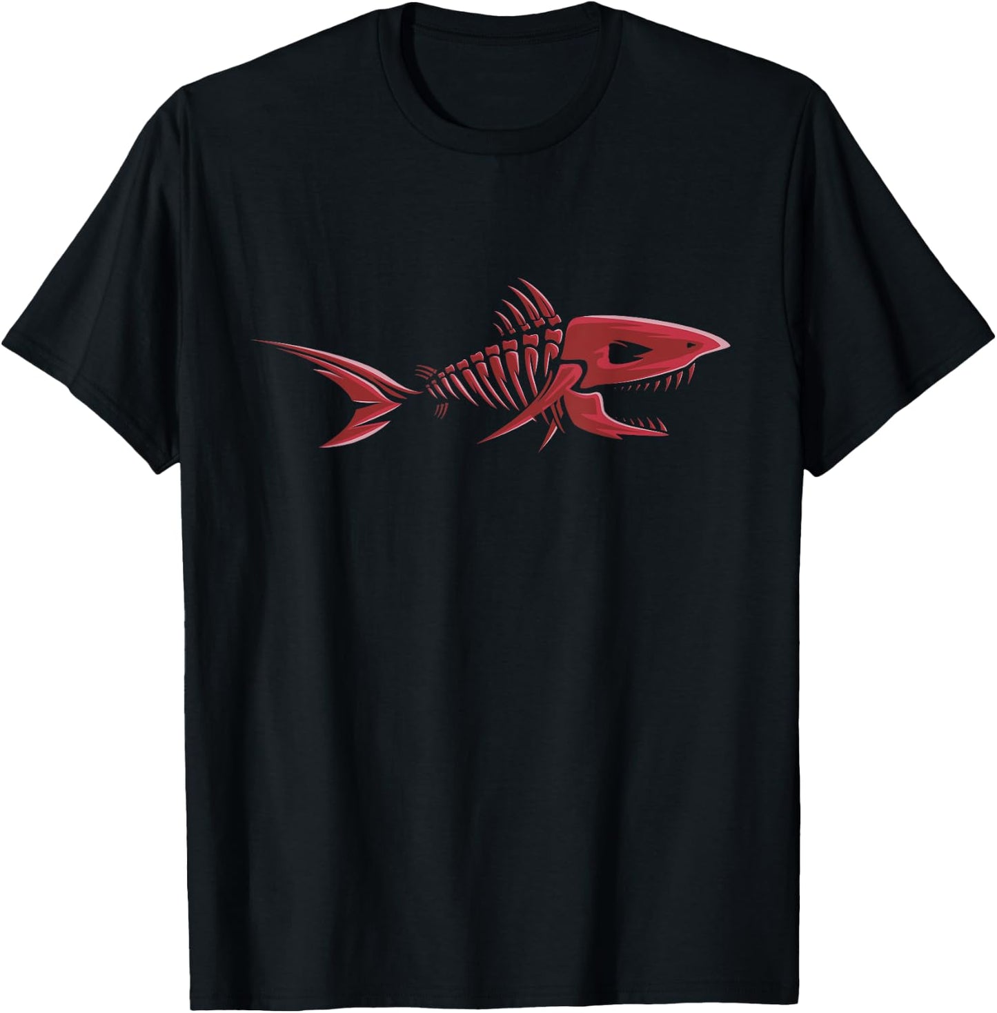 Skeleton Fish T-Shirt - T-Shirt | Black