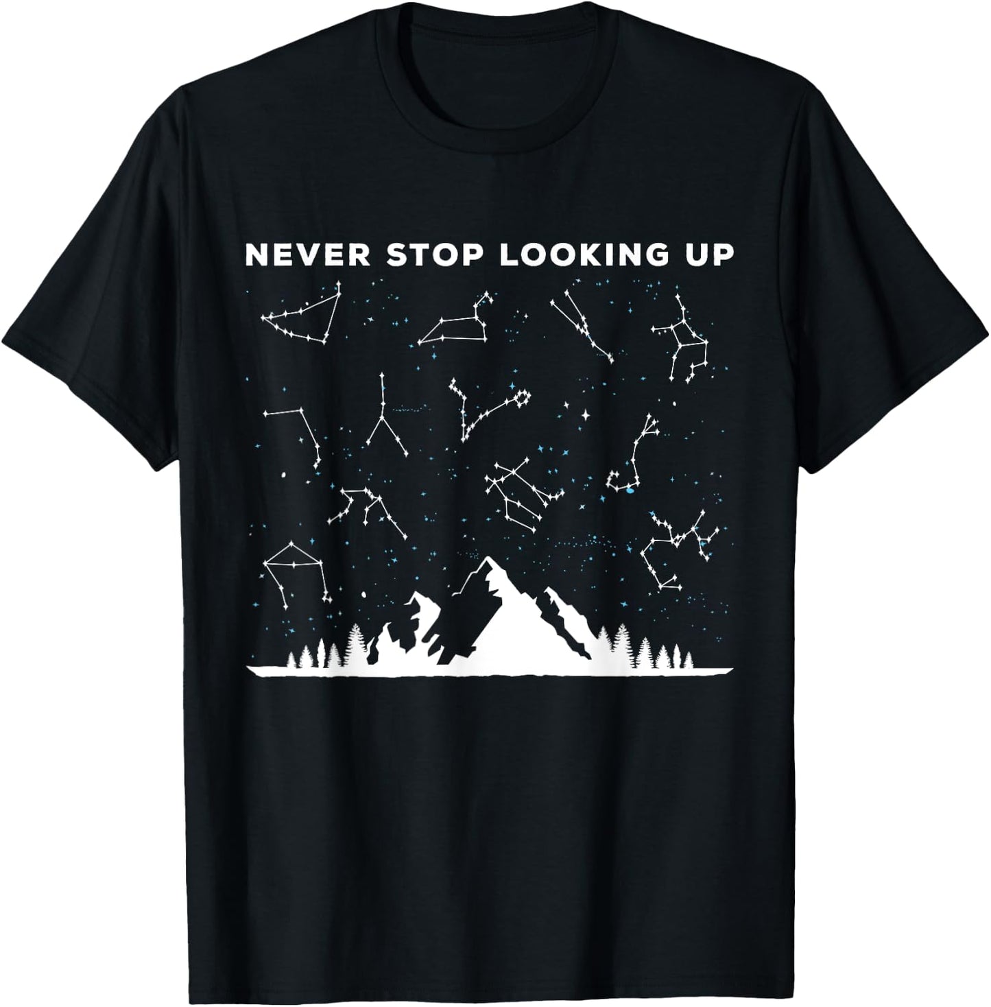 Space Nature Stars Observation - Telescope Physics T-Shirt - T-Shirt | Black