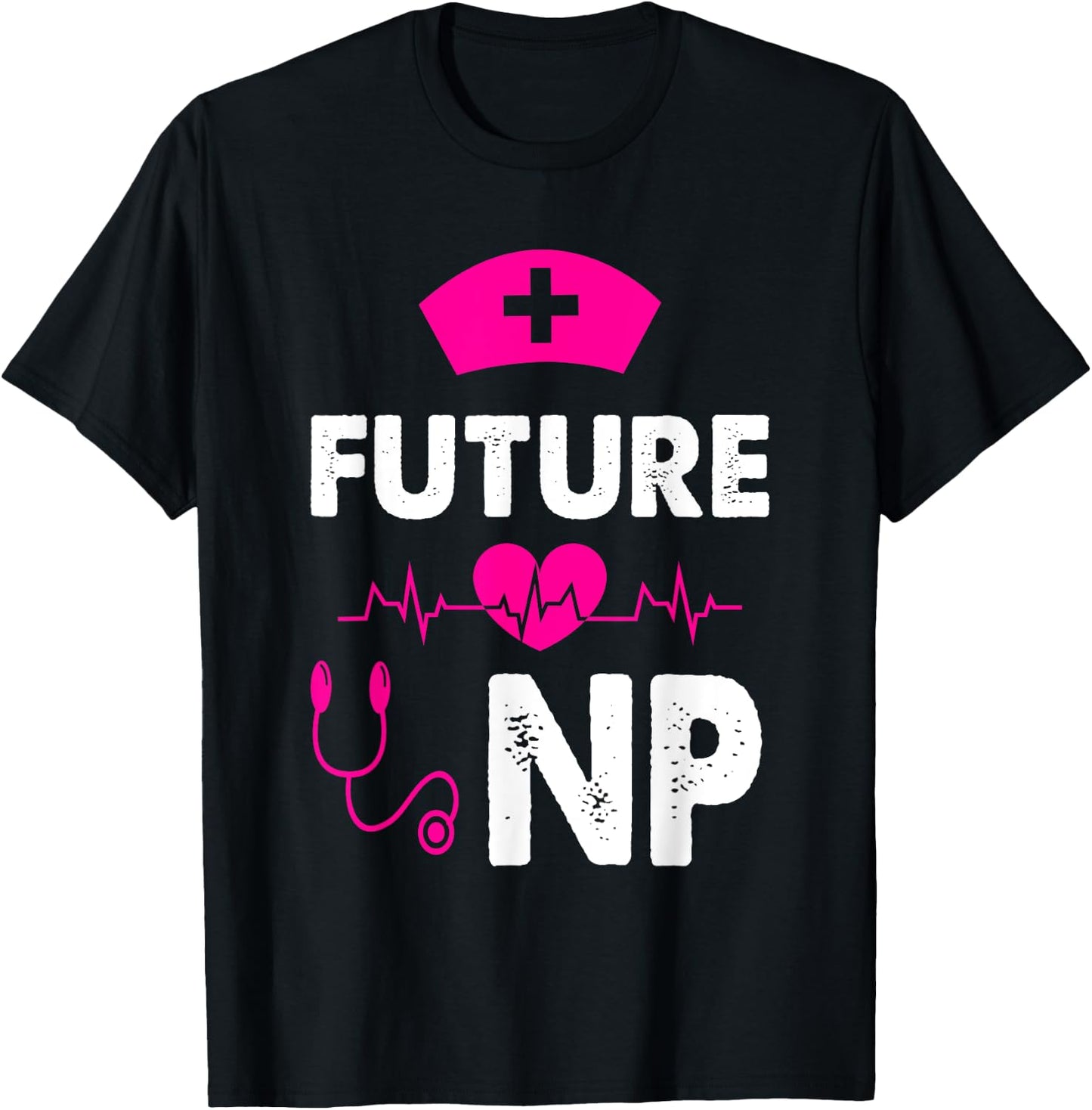 Future NP Appreciation Humor Cute Nurse Practitioner Student T-Shirt - T-Shirt | Black