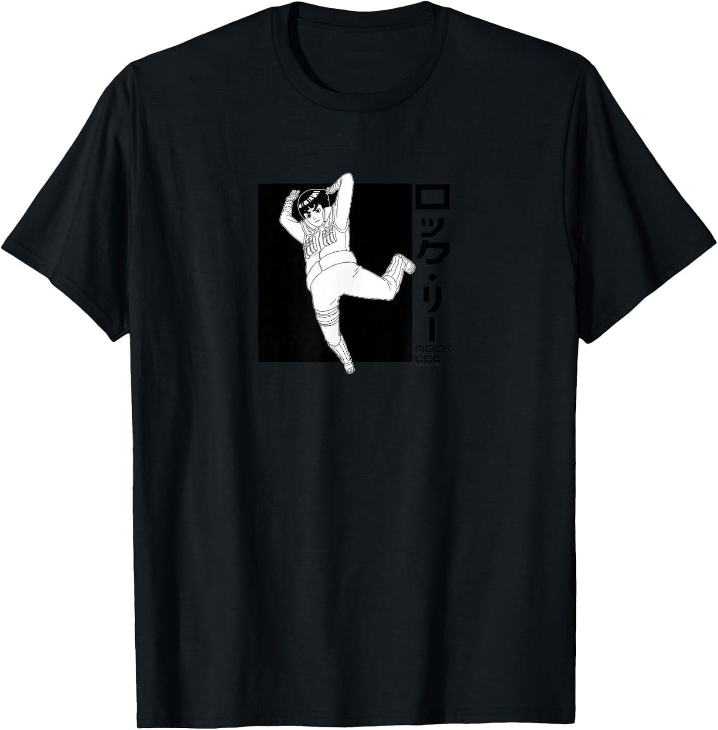 Naruto Shippuden Rock Lee Black Box Anime T-Shirt - T-Shirt | Black
