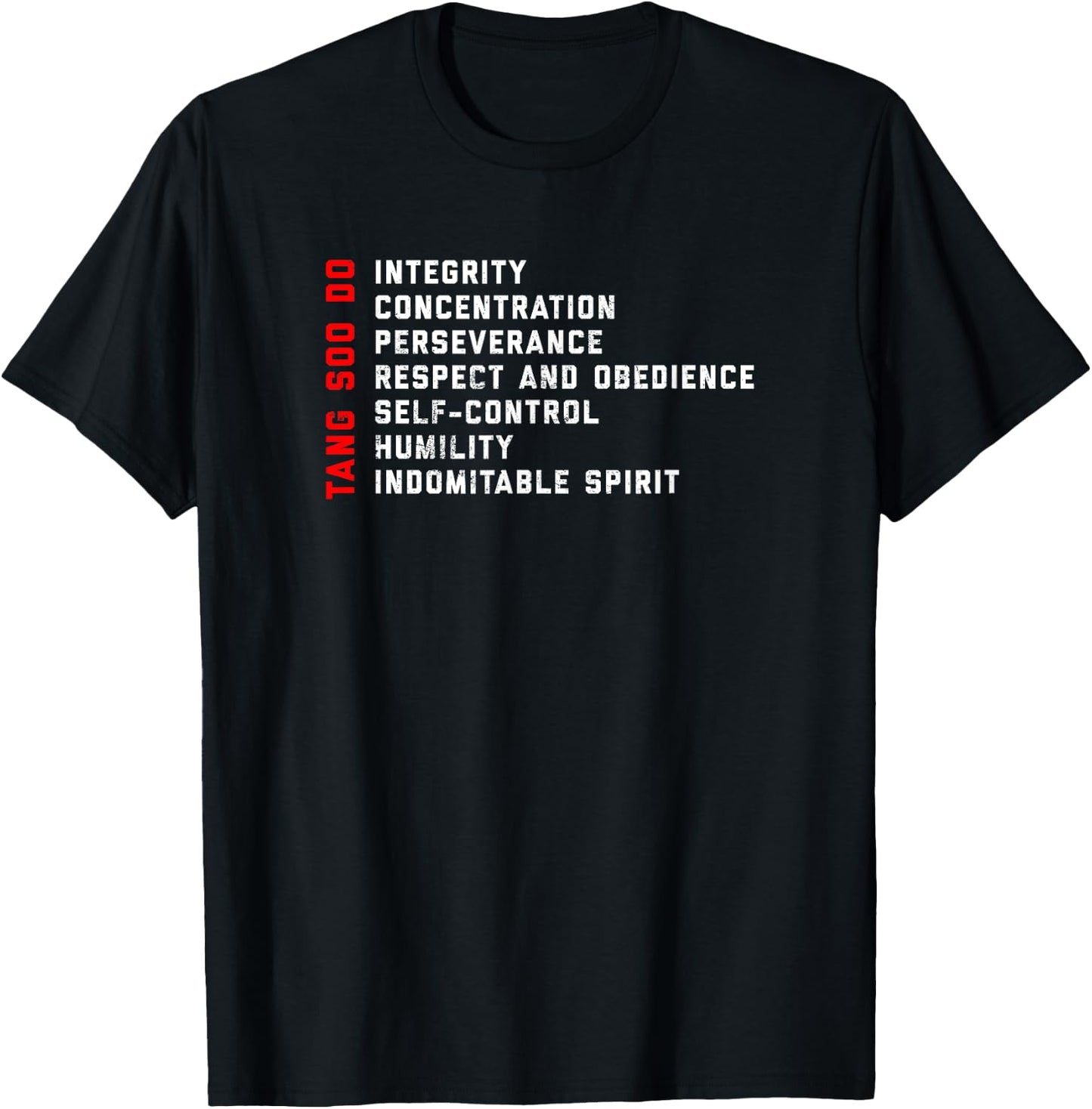Tang Soo Do Martial Arts 7 Tenets T-Shirt - T-Shirt | Black