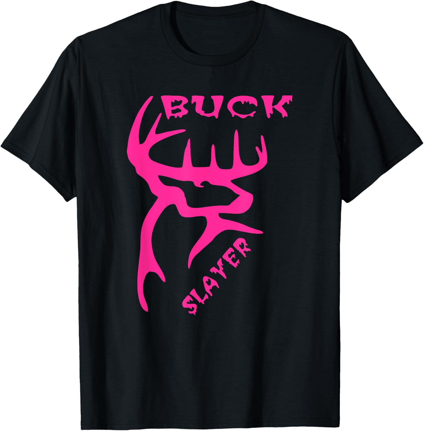 Buck Slayer Whitetail Deer T-Shirt - T-Shirt | Black