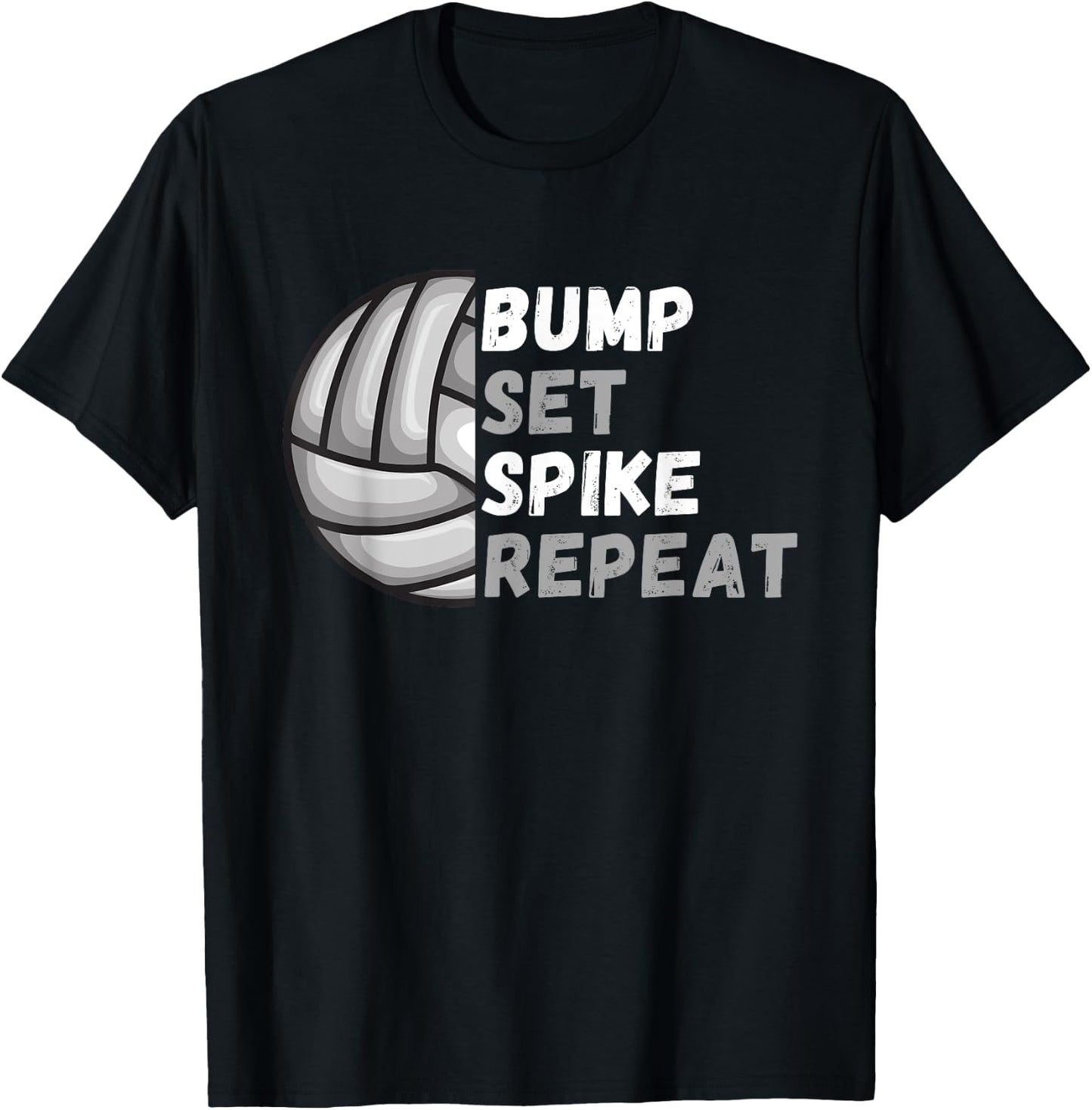 Bump Set Spike Repeat - Volleyball Lover T-Shirt - T-Shirt | Black