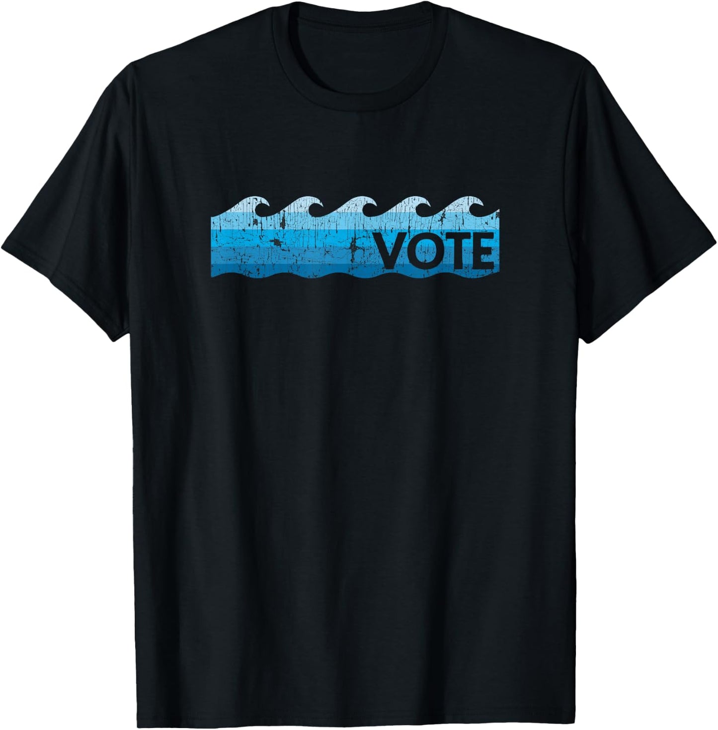 Vote Blue Wave Democratic Patriot Voter T-Shirt - T-Shirt | Black