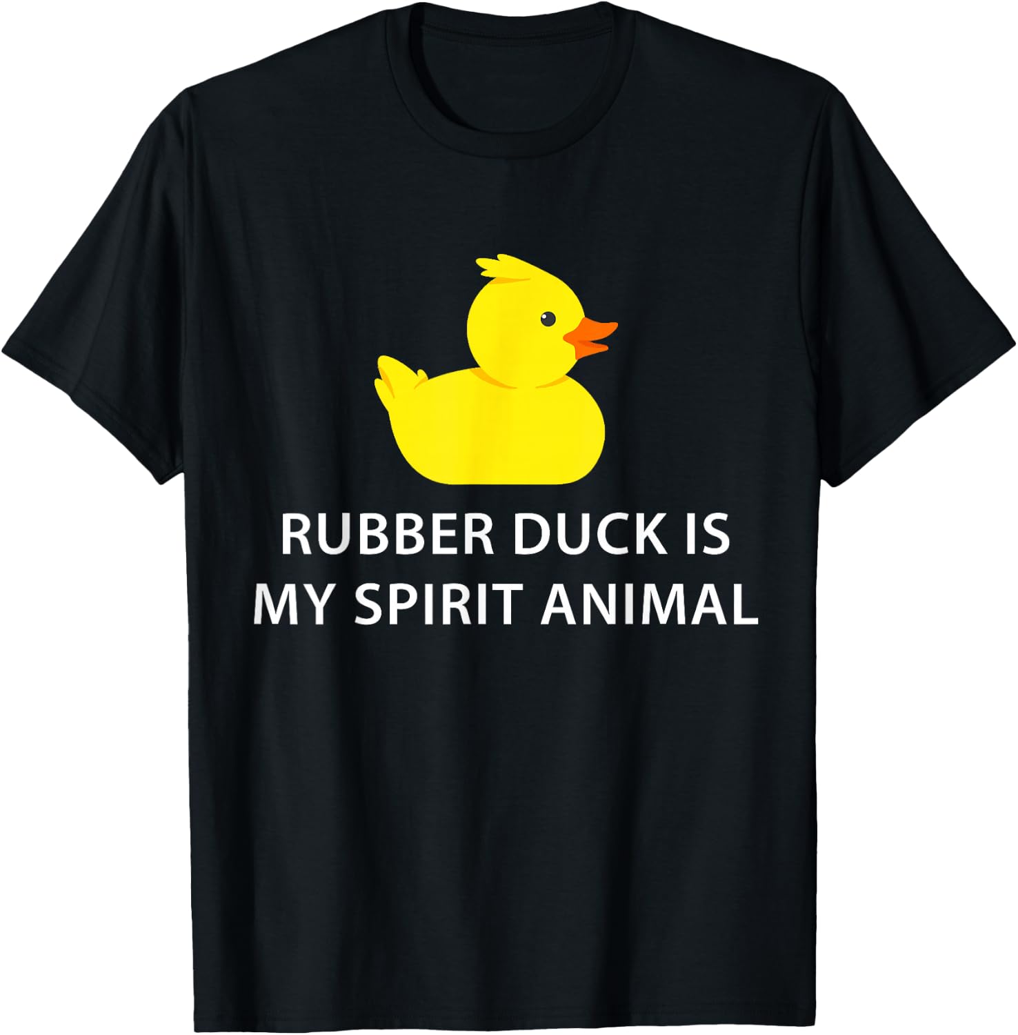 Rubber Duck Spirit Animal Funny Duck T-Shirt - T-Shirt | Black