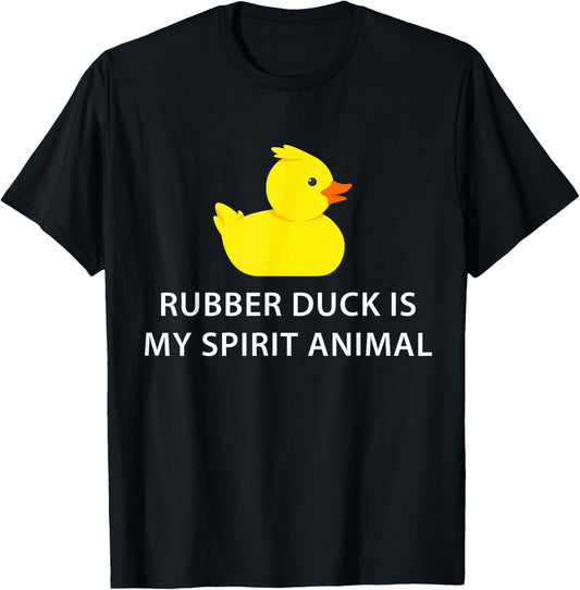 Rubber Duck Spirit Animal Funny Duck T-Shirt - T-Shirt | Black