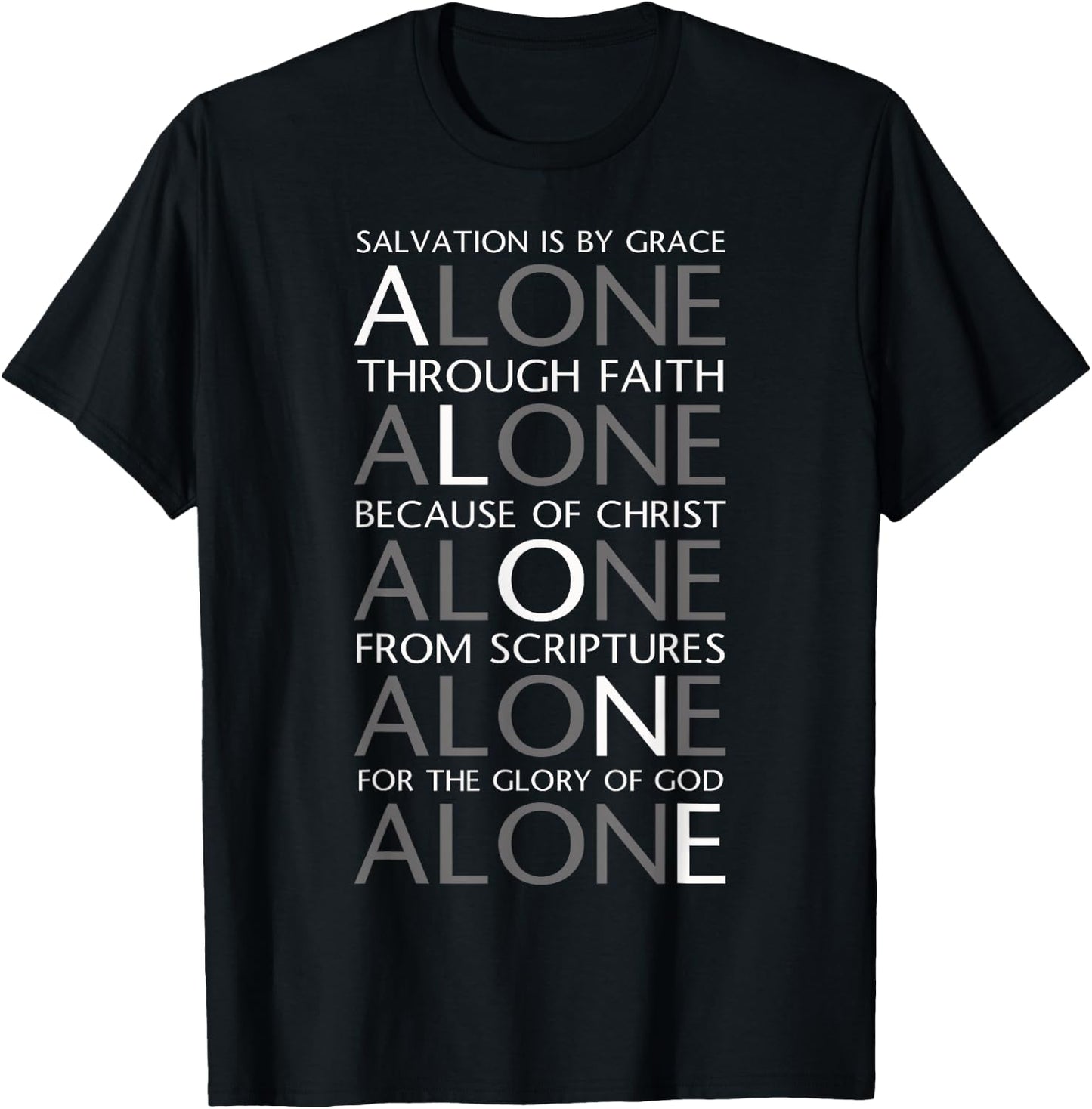 Five Solas of the Reformation T-Shirt - T-Shirt | Black