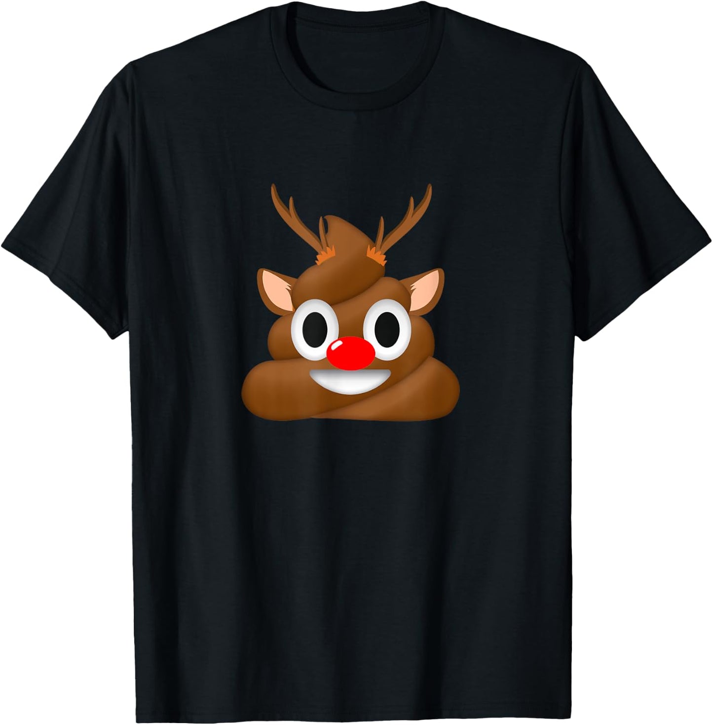 Christmas Reindeer Poop Holiday T-Shirt - T-Shirt | Black