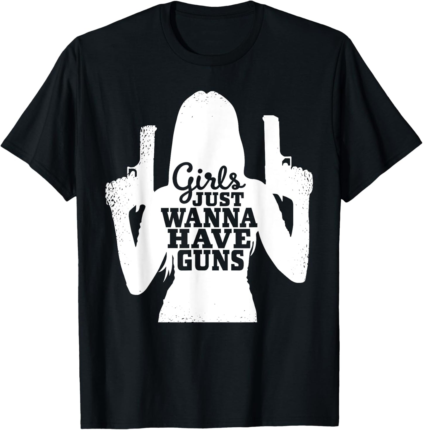 Girls Just Wanna Have Guns - Female Sport Shooters T-Shirt - T-Shirt | Black