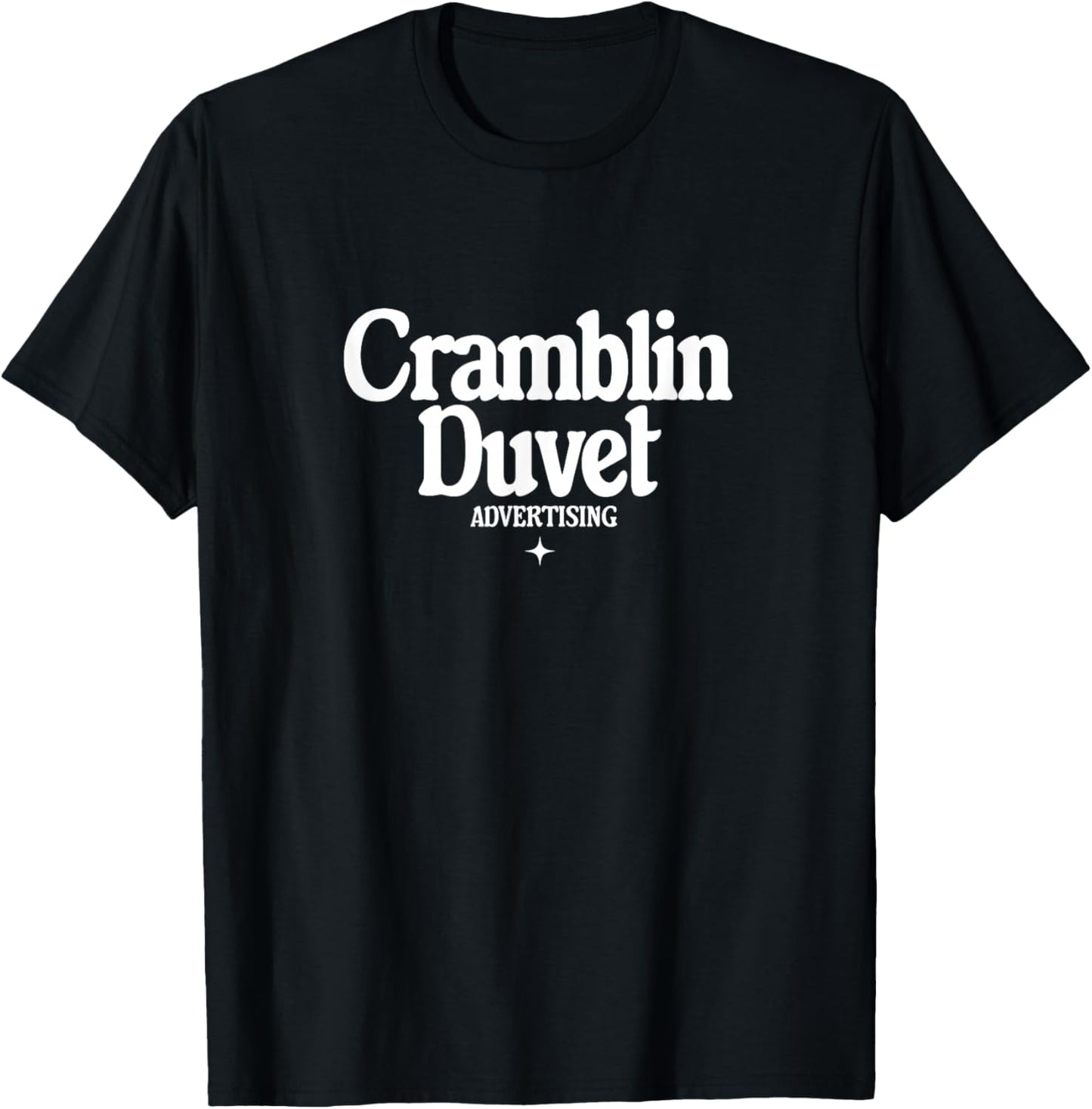 Cramblin Duvet Advertising - retro ad agency logo T-Shirt - T-Shirt | Black
