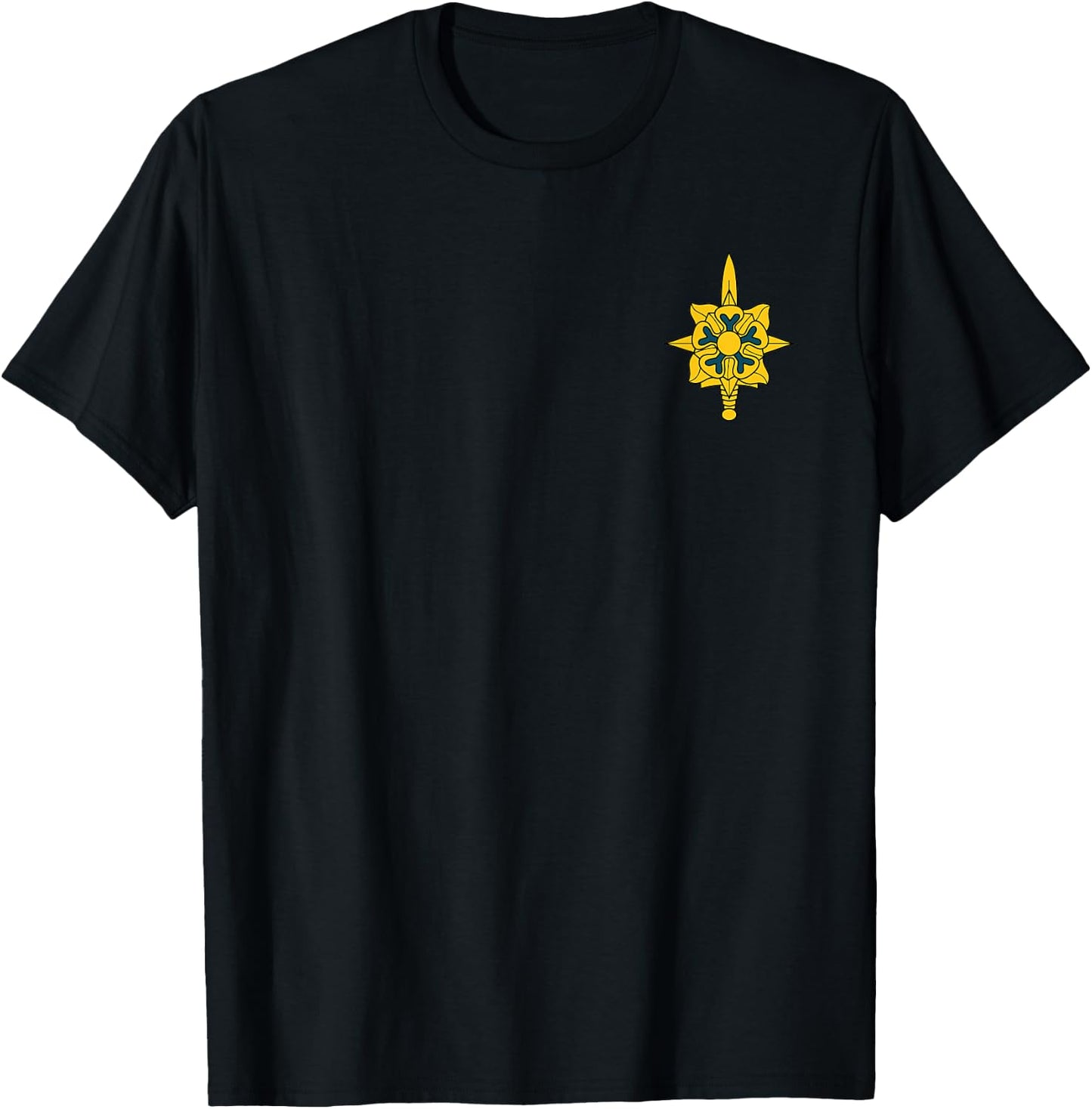 Army Military Intelligence Corps Branch Veteran Insignia T-Shirt - T-Shirt | Black