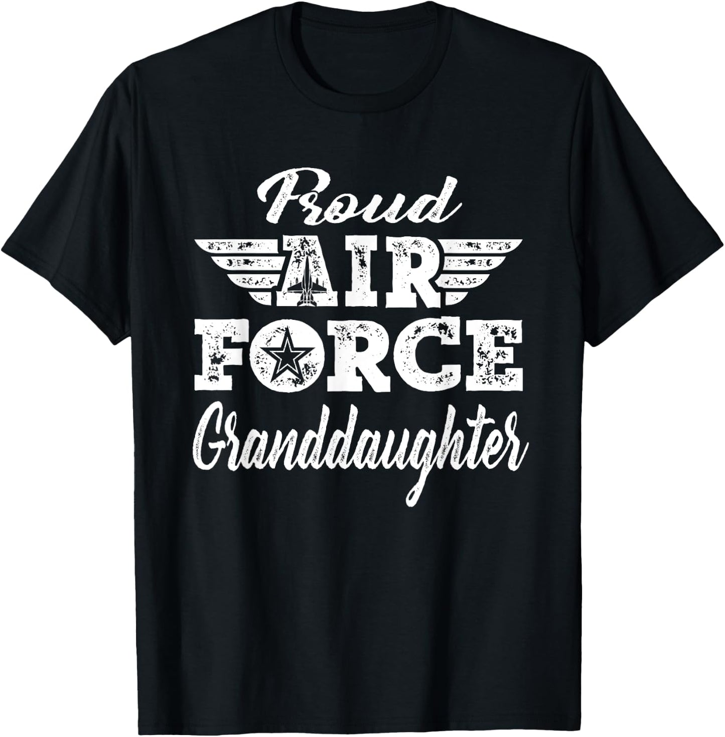 Proud Air Force Granddaughter - Pride Military Family Gifts T-Shirt - T-Shirt | Black