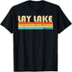 LAY LAKE ALABAMA Funny Fishing Camping Summer T-Shirt - T-Shirt | Black