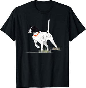 Bird Hunting for Hunter Men English Pointer Dog Graphic T-Shirt - T-Shirt | Black