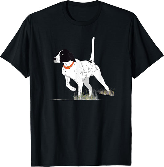 Bird Hunting for Hunter Men English Pointer Dog Graphic T-Shirt - T-Shirt | Black
