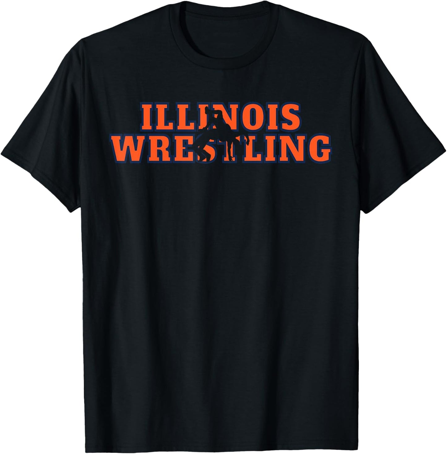 Illinois Wrestling Team Freestyle Wrestler Gear Gift T-Shirt - T-Shirt | Black