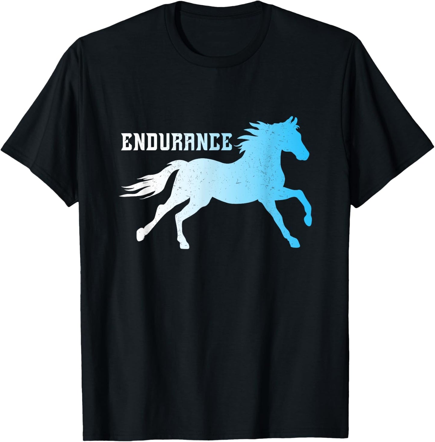Retro, Endurance, Running Horse T-Shirt - T-Shirt | Black
