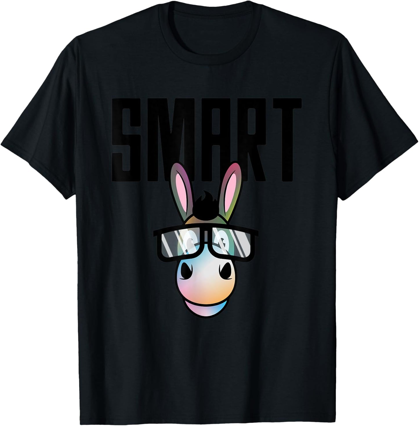 Funny Smart Donkey Horseback Riding Lover Gift Women T-Shirt - T-Shirt | Black