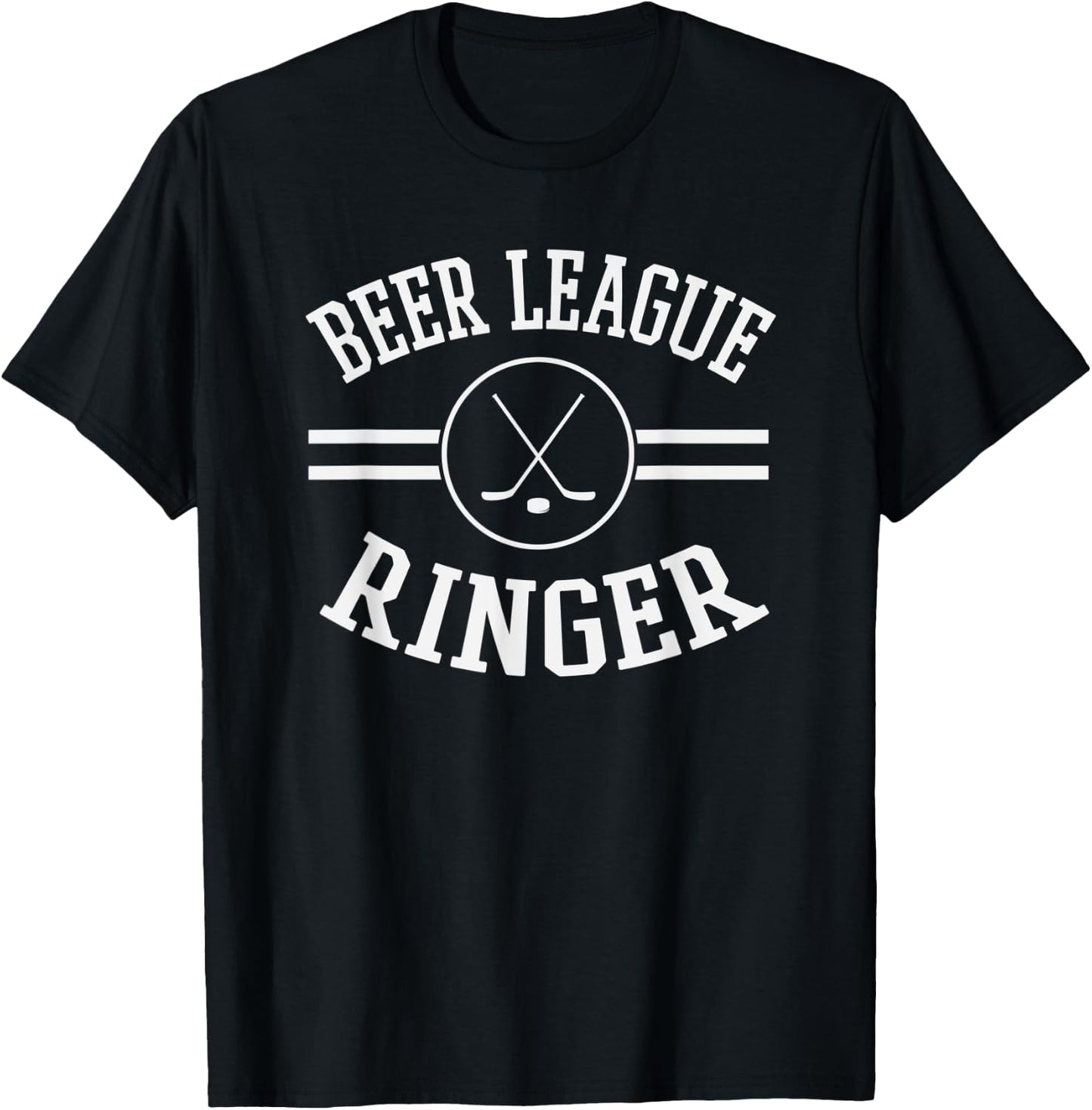 Beer League Ringer Superstar Legend Hockey Team Jersey T-Shirt - T-Shirt | Black