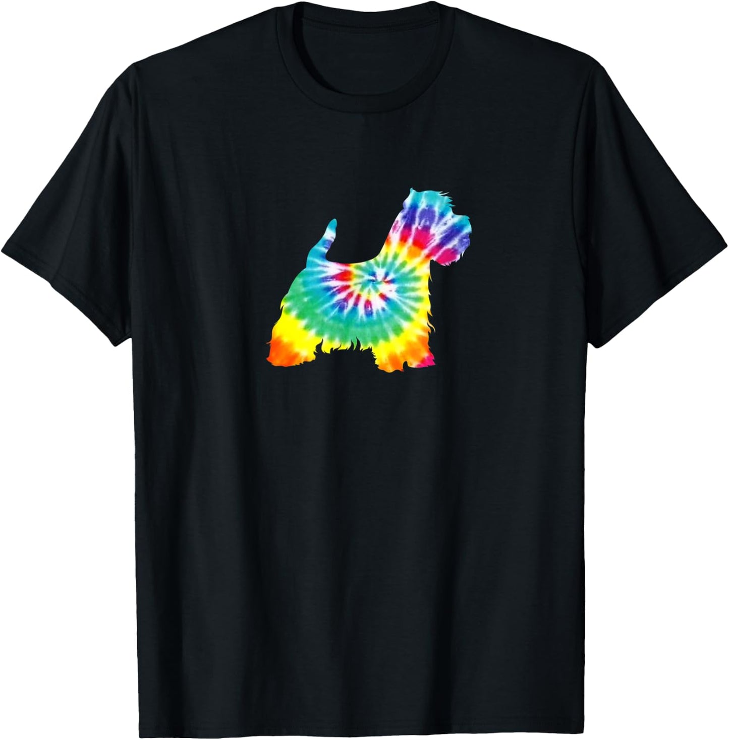 West Highland Terrier Dog Tie Dye Gift Mothers T-Shirt - T-Shirt | Black