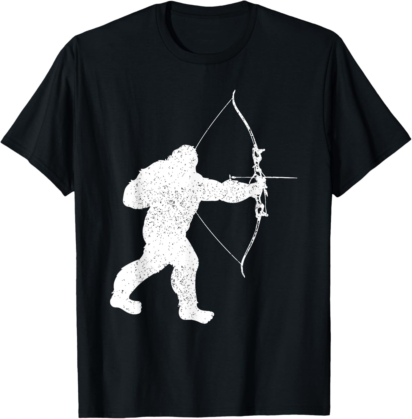Archery Bowman Archer Bowhunter Arrow Bow Bigfoot Legend T-Shirt - T-Shirt | Black