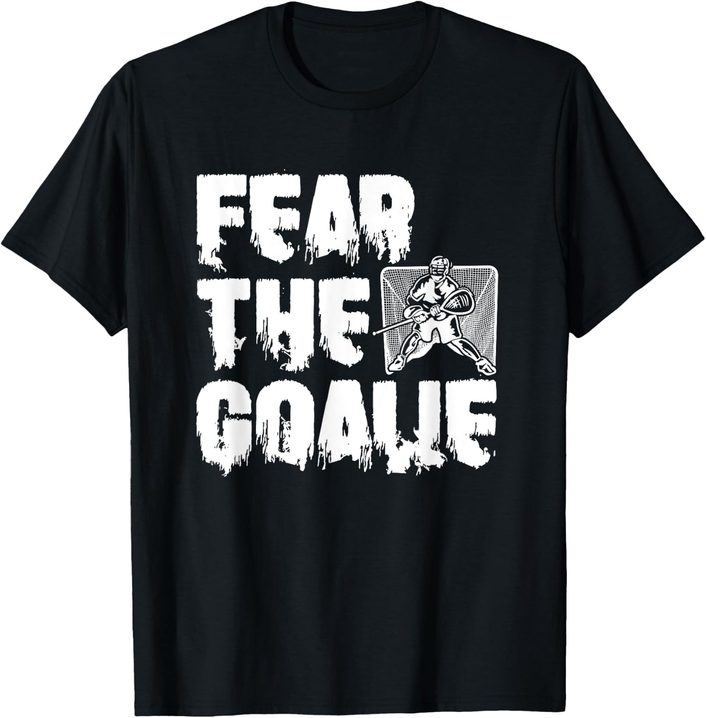 Lacrosse Goalkeeper Funny Lax Player Stick Lacrosse Goalie T-Shirt - T-Shirt | Black