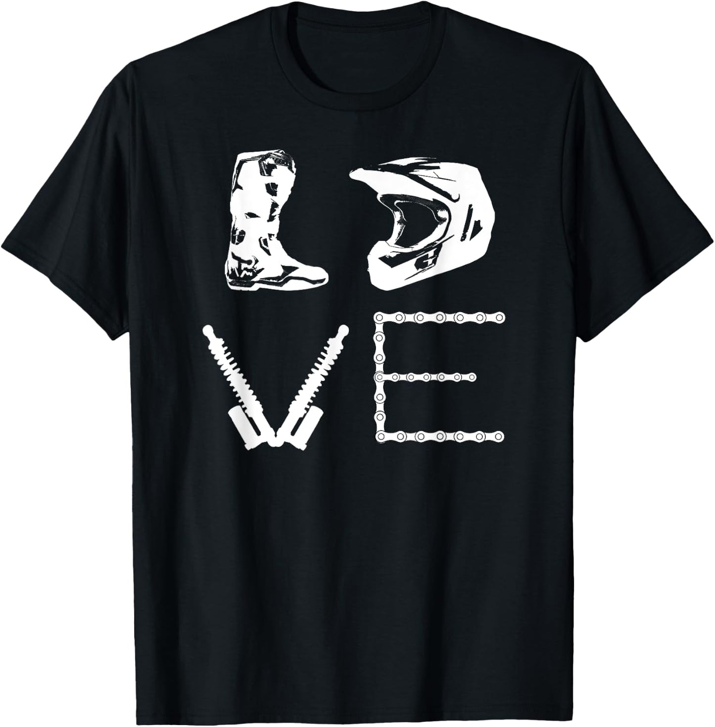 DIRT BIKE LOVE Bike | Motocross Enduro T-Shirt - T-Shirt | Black