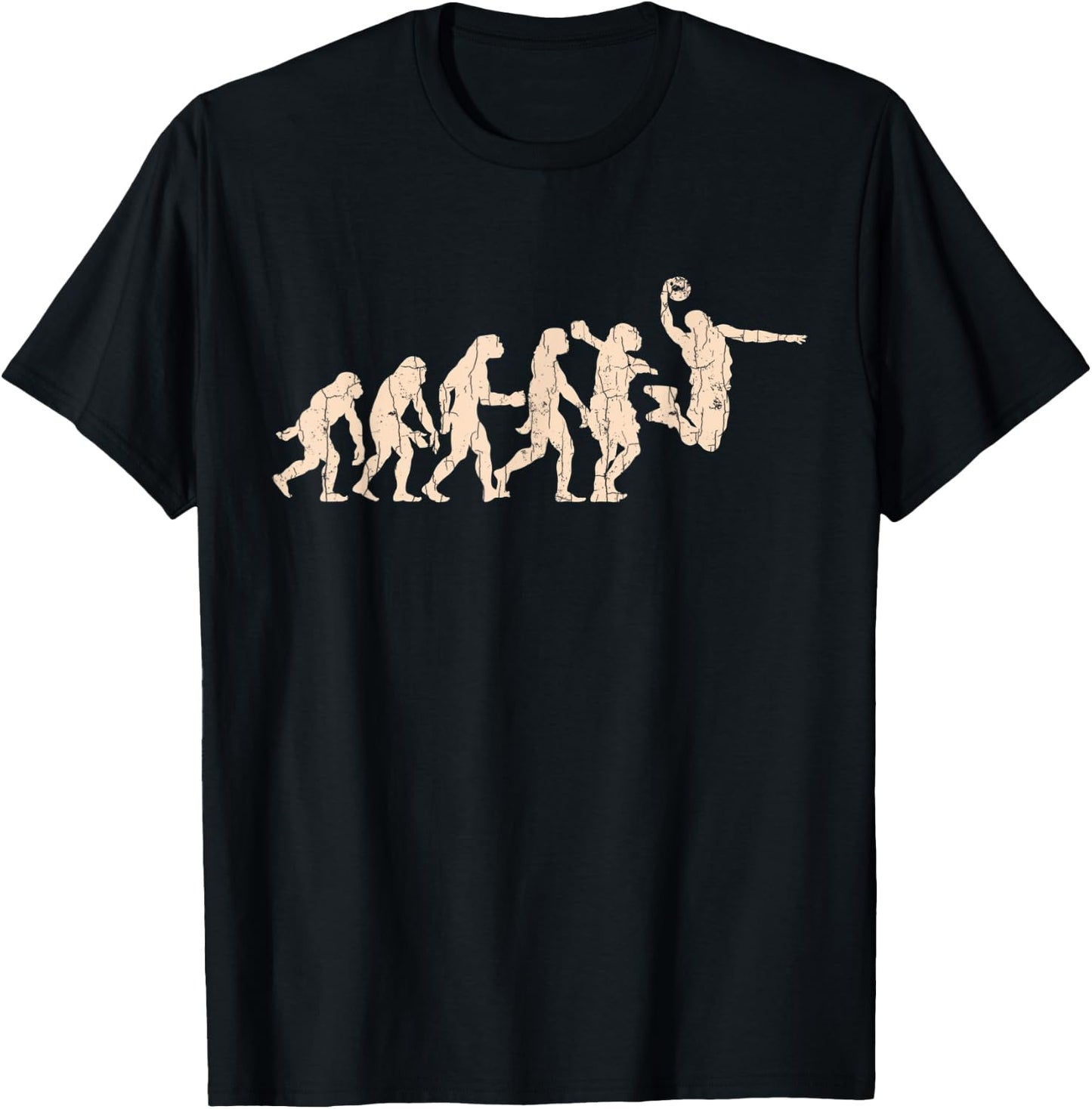 Vintage Retro Basketball-Player Evolution Gift Basketball T-Shirt - T-Shirt | Black