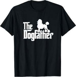 Poodle Dog Father Funny Dogs Dad Daddy Papa Father's Day Men Girls Kids T-Shirt - T-Shirt | Black