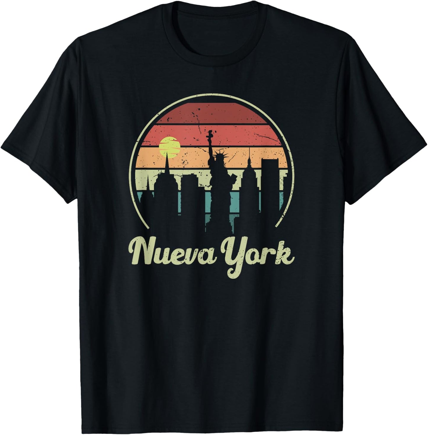 Nueva York New York Retro Style Vintage Spanish T-Shirt - T-Shirt | Black