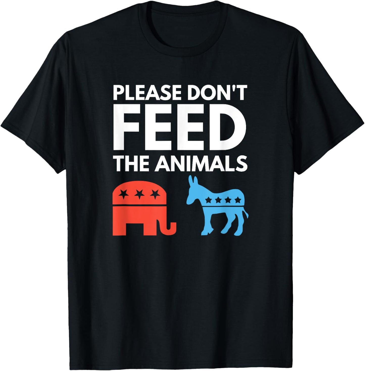 Anarchist Libertarian - Please Don't Feed the Animals T-Shirt - T-Shirt | Black