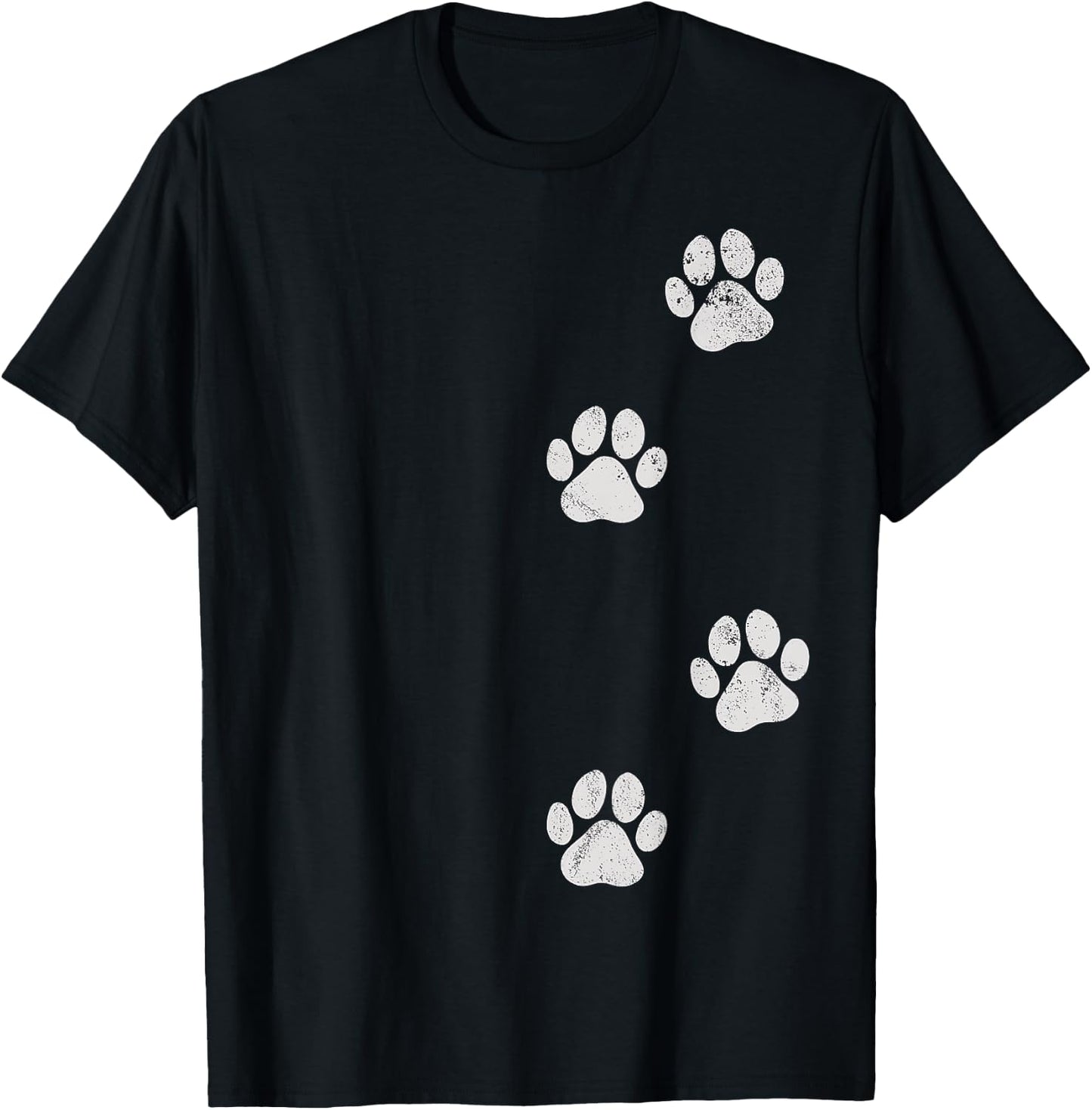 Paw Print Dog Cat Pet Lover Women Girls Kids T-Shirt - T-Shirt | Black