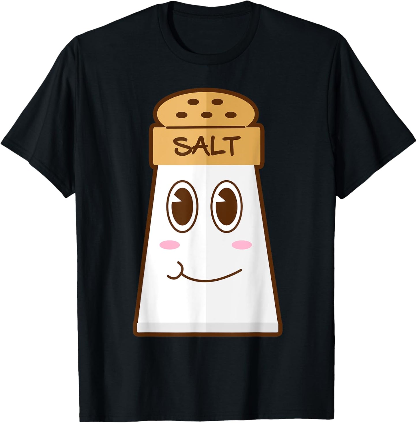 Funny SALT And Pepper Duo Valentines Halloween Easy Costume T-Shirt - T-Shirt | Black