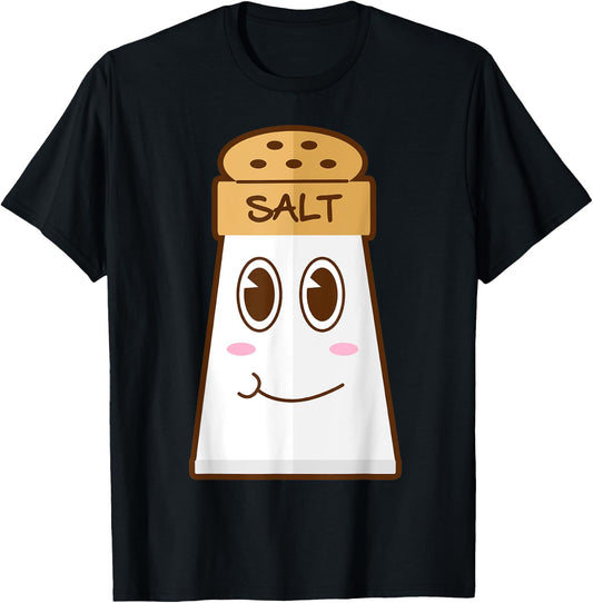 Funny SALT And Pepper Duo Valentines Halloween Easy Costume T-Shirt - T-Shirt | Black