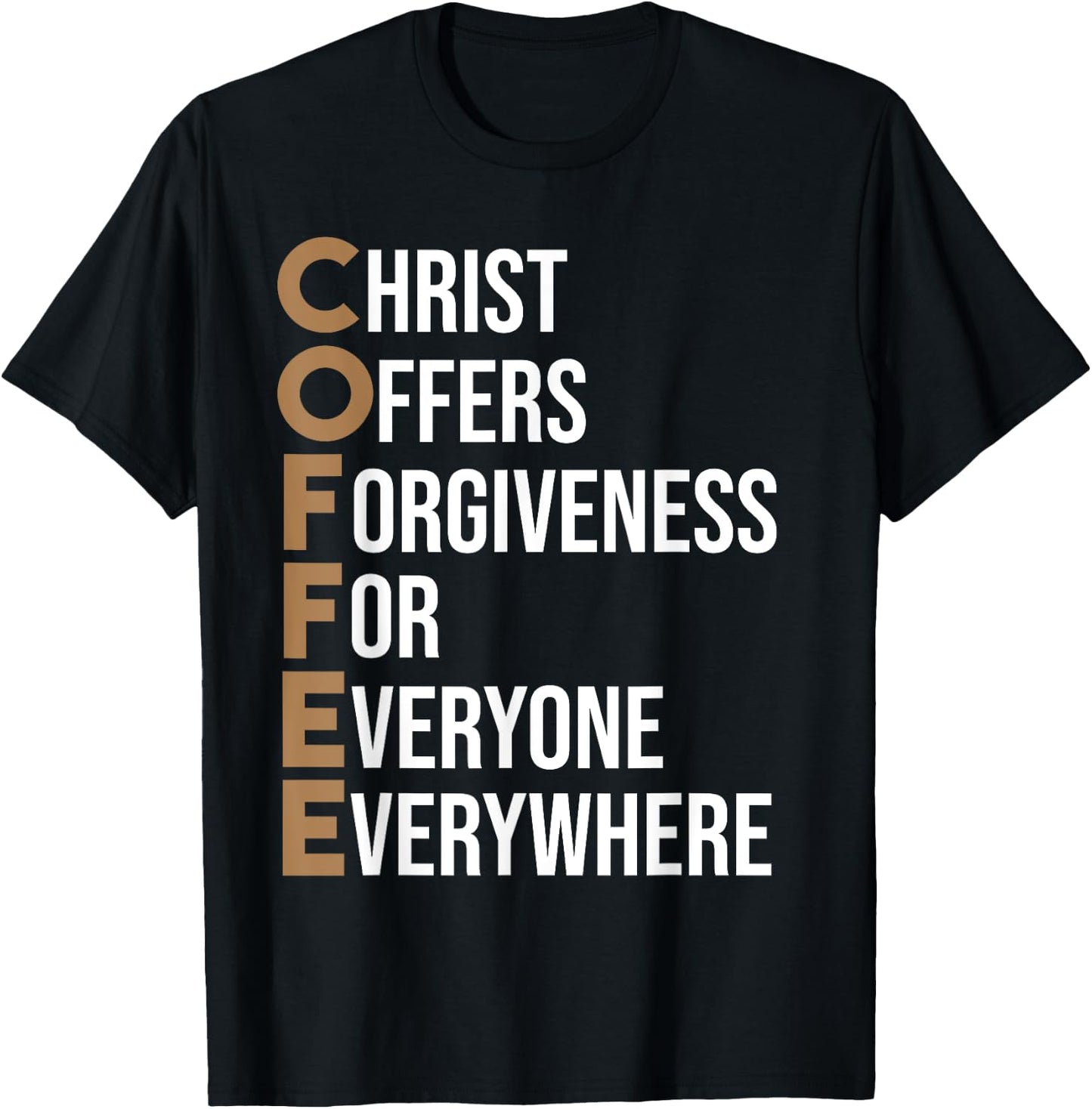 Funny Christ Coffee Gift Christian Men Women Jesus Bible T-Shirt - T-Shirt | Black