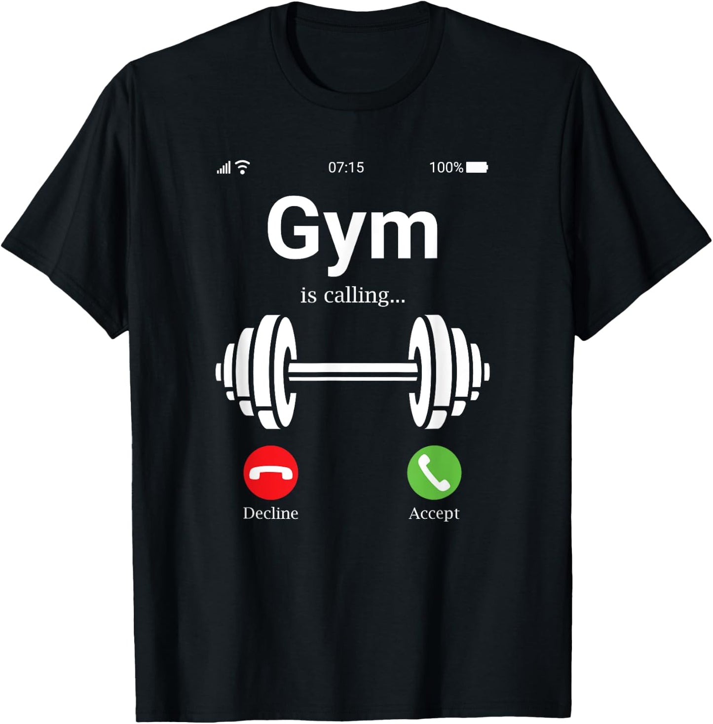 Gym is calling shirt, "Das Gymstudio nennennt shirt, funny T-Shirt - T-Shirt | Black