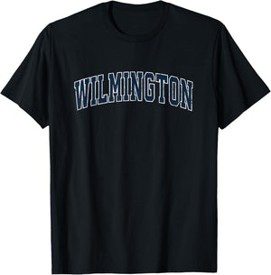 Wilmington North Carolina NC Vintage Sports Design Navy Desi T-Shirt - T-Shirt | Black