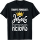 Today's Forecast: Jesus Reigns Funny Christian Pun T-Shirt - T-Shirt | Black
