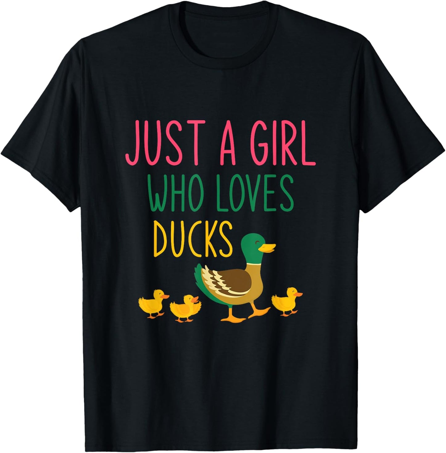 Just A Girl Who Loves Ducks Duck T-Shirt - T-Shirt | Black