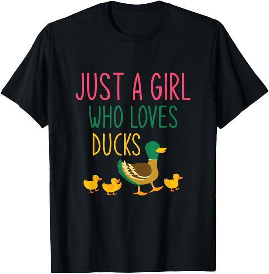 Just A Girl Who Loves Ducks Duck T-Shirt - T-Shirt | Black
