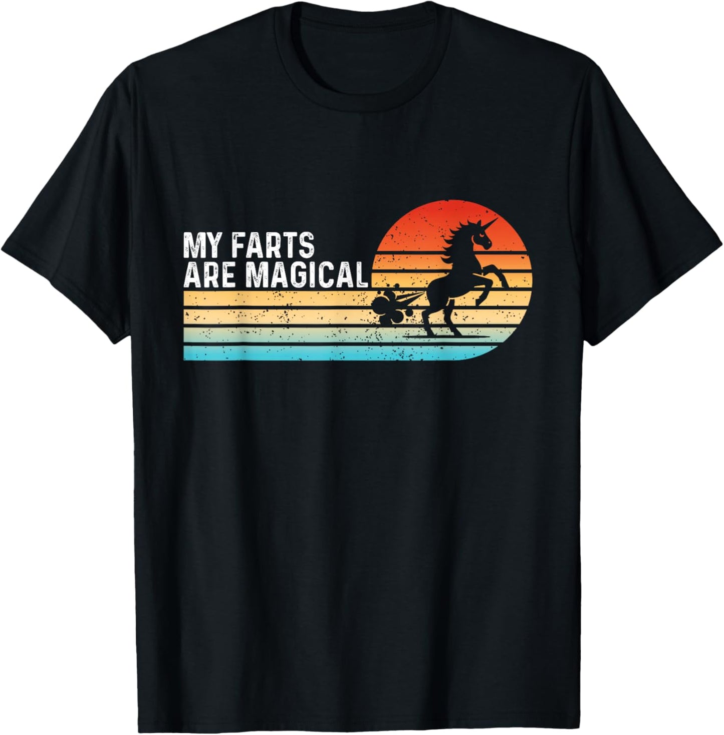 My Farts Are Magical Funny farting Unicorn T-Shirt - T-Shirt | Black