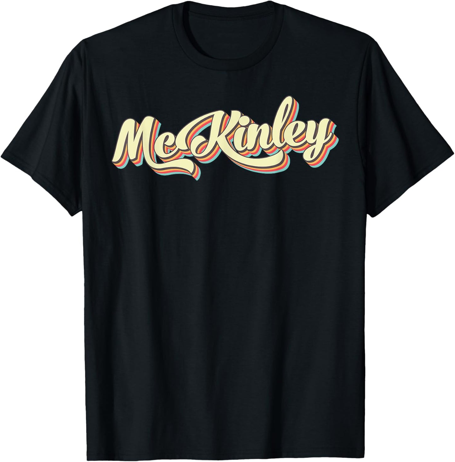 McKinley Retro Art Baseball Font Vintage T-Shirt - T-Shirt | Black