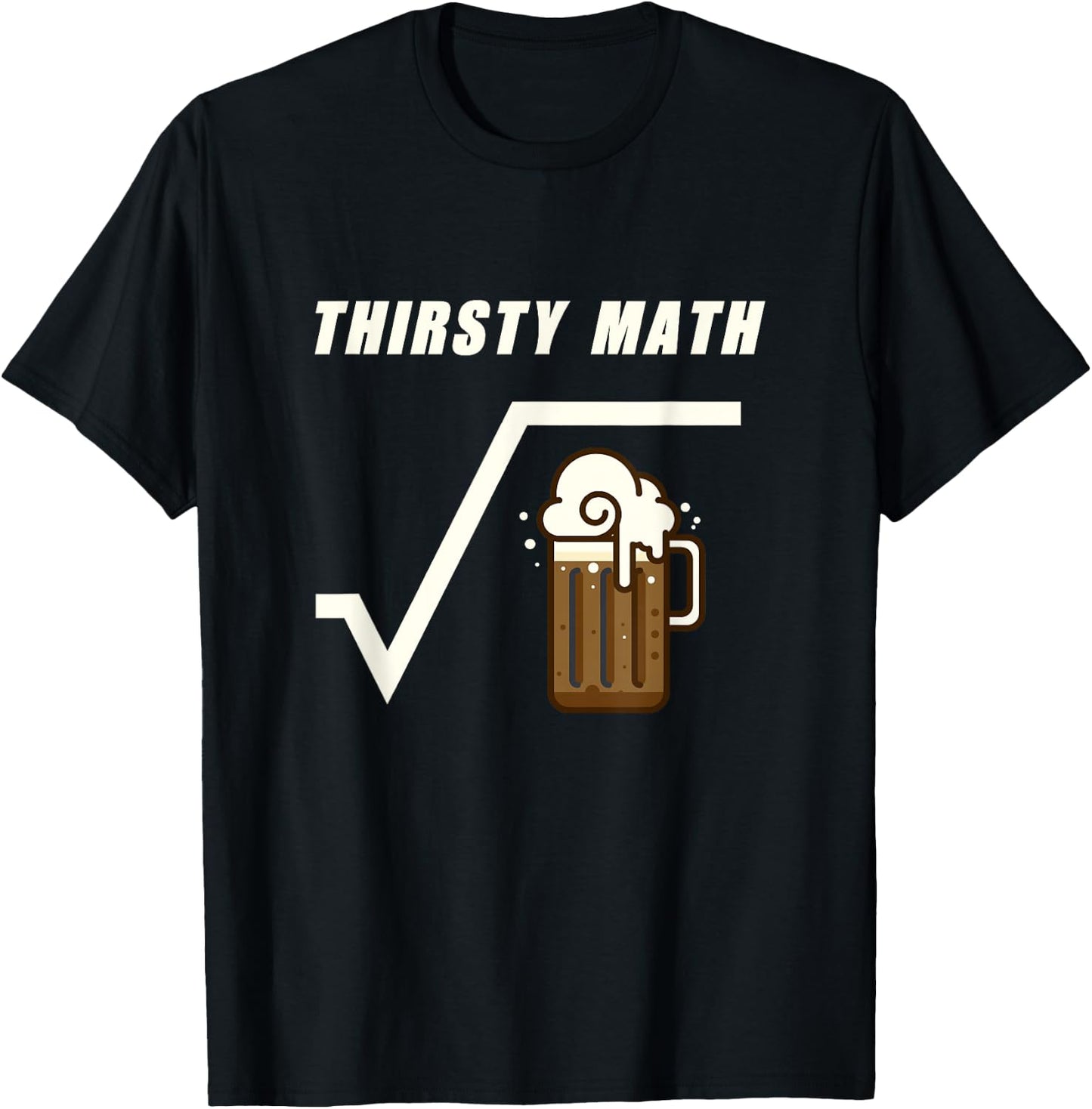 Root Beer Math Square Root of Beer T-Shirt - T-Shirt | Black