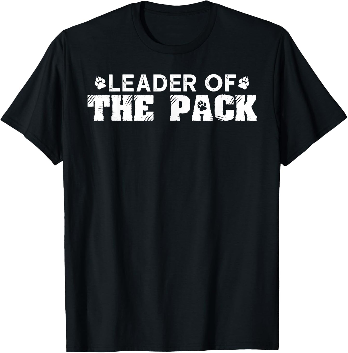 Leader of The Pack Funny Alpha Dog Wolf Paw Scout Gift T-Shirt - T-Shirt | Black